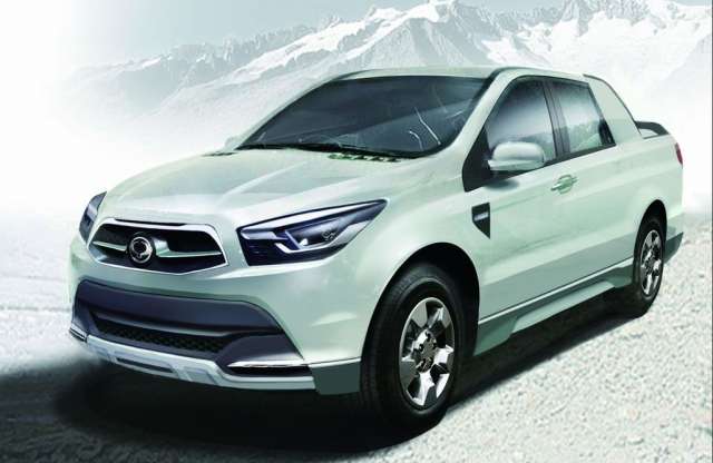 Jobb arcú SsangYong platós