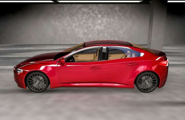 Magyar formatervű négyajtós Mitsubishi kupé