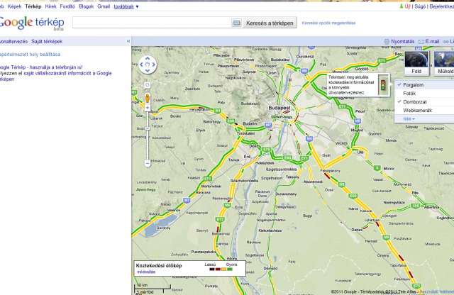 Google Maps közlekedési információk hazánkban is!