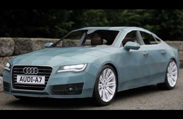 Papírból készített Audi