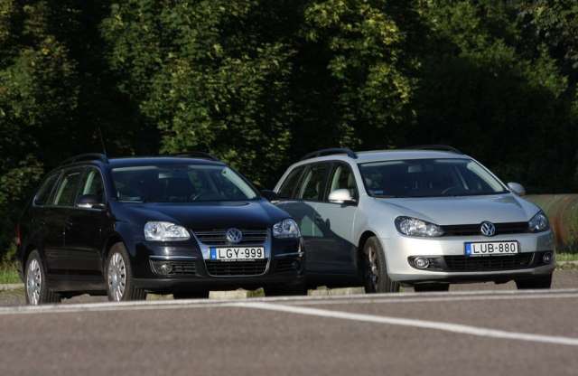 Két generációnyi Volkswagen Golf használttesztje