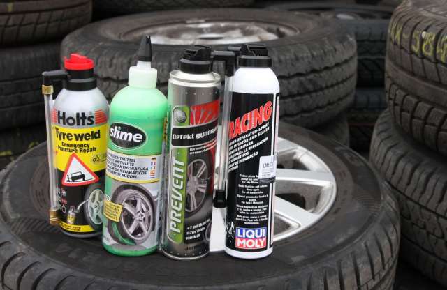 Gumit lyukasztottunk, defektjavítót teszteltünk, négyet is