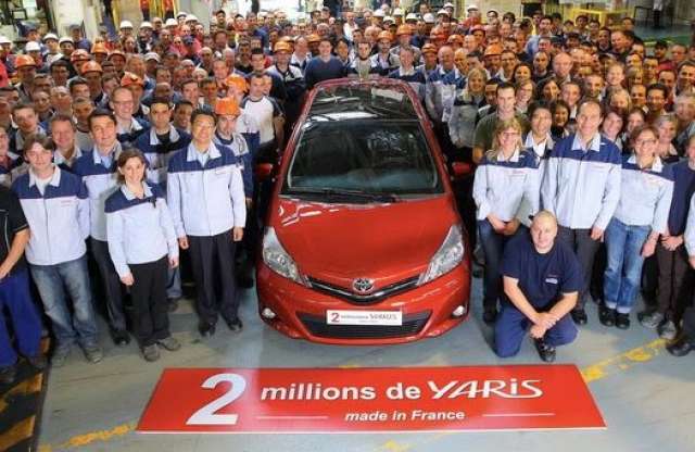 Elkészült a kétmilliomodik francia Yaris