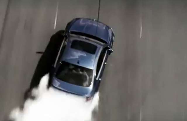 Karácsonyi képeslap a BMW M5-től - pályán, anyósülésből
