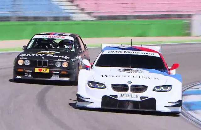 BMW M3 DTM kontra BMW M3 DTM. Közte 23 év és 23 mp