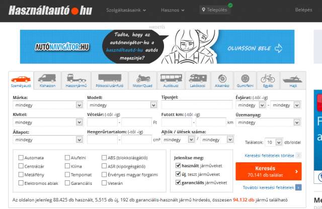 Megújult a Használtautó.hu