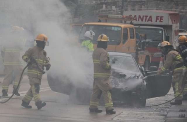 Ferrari FF gyulladt ki Hong Kongban