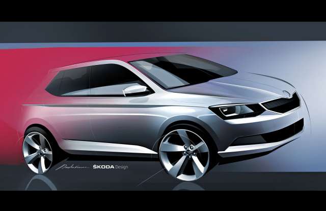 Gyári rajzon az új Skoda Fabia