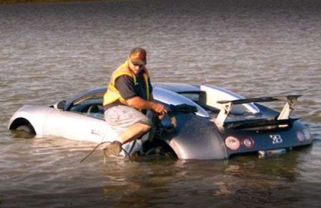 Bugatti a sóstóban? 20 év börtönre számíthat a biztosítási csaló