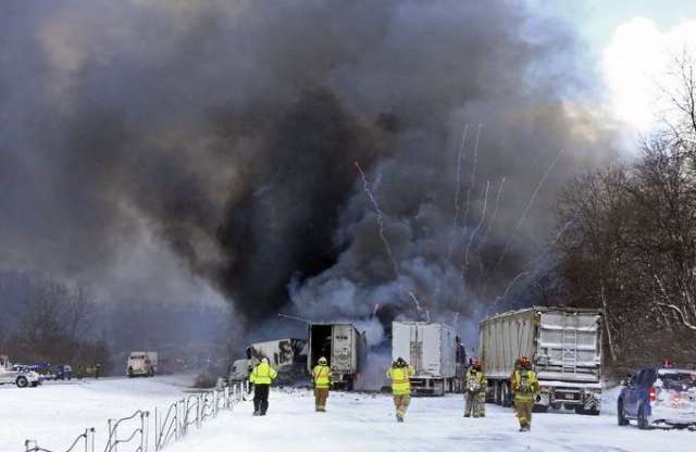 Óriási baleset az autópályán