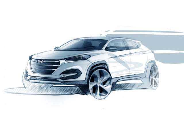 Genfben debütál az új Hyundai Tucson, most rajzon látható