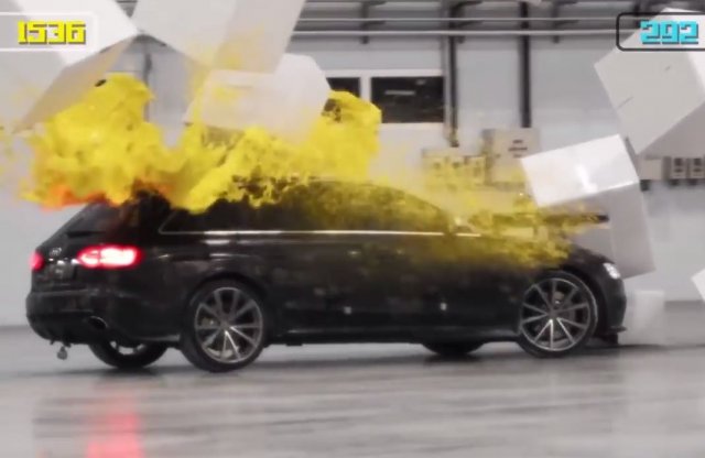 Videó: paintballozás Audi RS4 módra