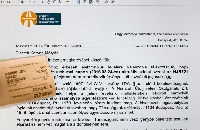 Még a NÚSZ sem mindig tudja, hogy van-e autópályamatricánk