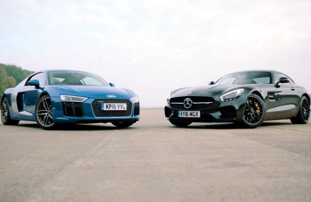 Audi R8 V10 a Mercedes-AMG GT S ellen