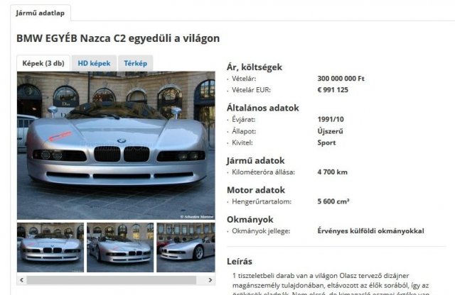 300 milliós BMW a Használtautó.hu kínálatában