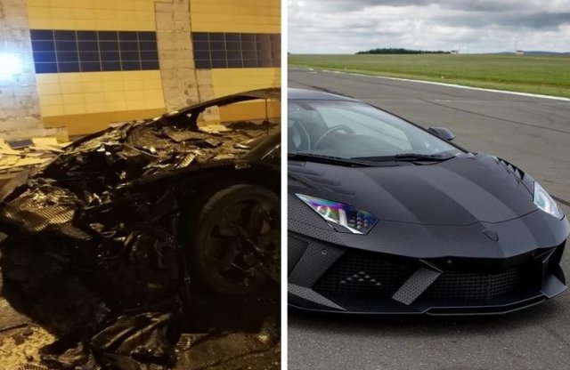 Szénné égett egy ritka Lamborghini a belvárosban