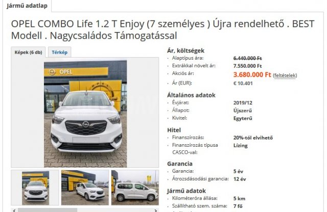 Most akár féláron is megkapható egy-egy új autó!