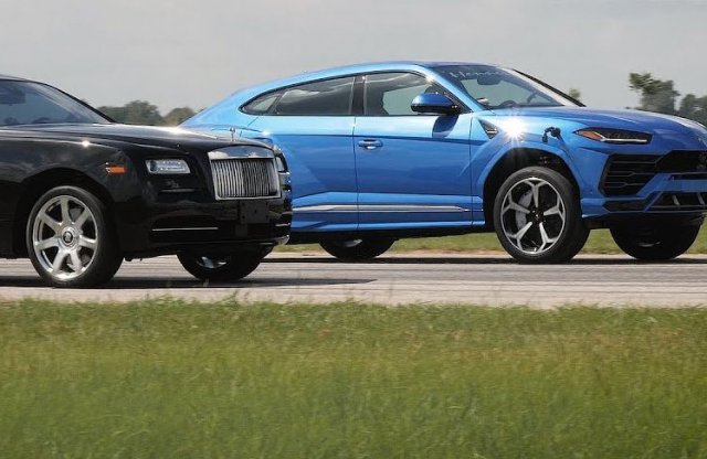 Ki nyeri a szokatlan gyorsulási versenyt? A Rolls vagy a Lambo?