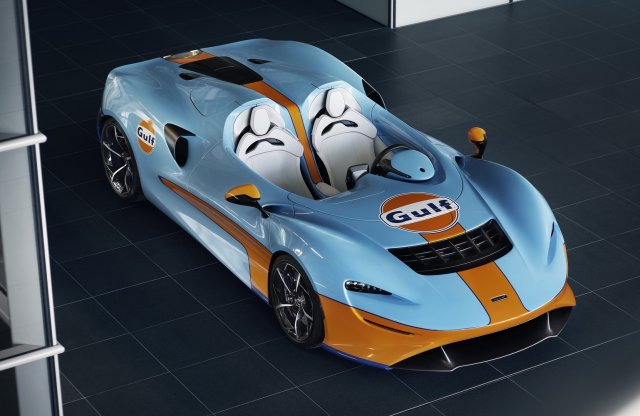 Klasszikus Gulf festést kapott a legextrémebb McLaren