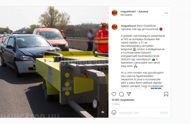 Ezúttal az M3-as autópályán volt  vak egy autóvezető