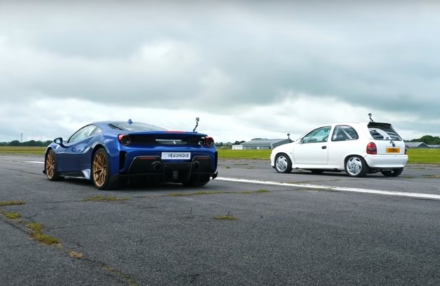 Opel Corsa ellen állt rajthoz egy Ferrari, de vajon ki nyert?