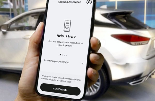 A Lexus mobilappon keresztül segít, ha balesetet szenvedsz