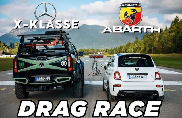 Dávid és Góliát harca: Mercedes X-osztály egy Fiat 500 ellen