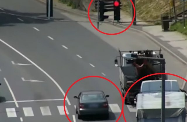 Rosszul jártak a piroson áthajtók, drón figyelt a felhőkből