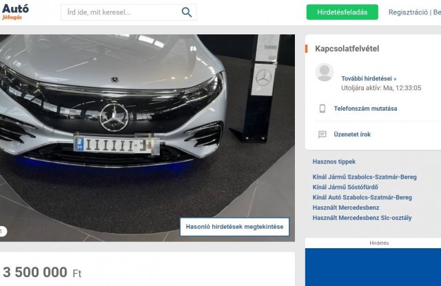 Te adnál 3,5 milliót a Jófogáson ezért az egyedi rendszámért?