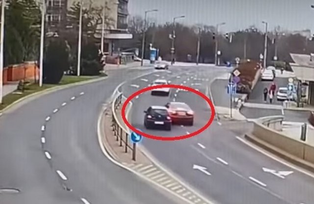 Maseratival büntetőfékezett, szerencsére a kamera alatt