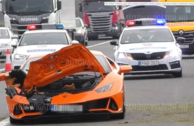 Magyar autópályán tört rommá egy Lamborghini, utasvédelemből jó
