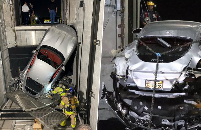 Több emelet magasból zuhant le ez a Ferrari Roma