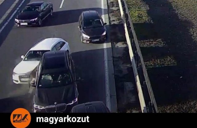 Csúnya balesetet rögzített a Magyar Közút kamerája az M0-áson
