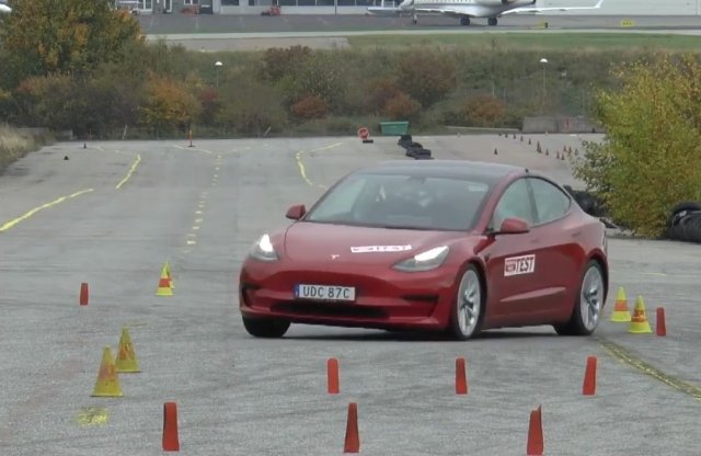 Rogyásig pakolva is kikerüli a Tesla Model 3 a jávorszarvast?