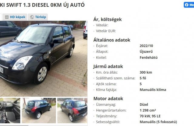 16 éves dízel Suzuki 300 km-rel! Szerinted mennyibe kerül?