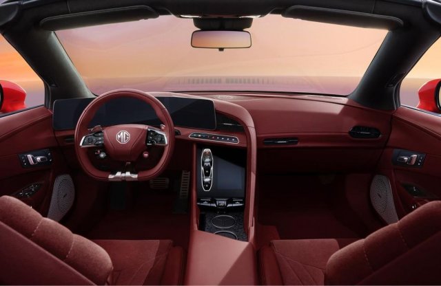 Hivatalos fotókon az MG roadsterének utastere!