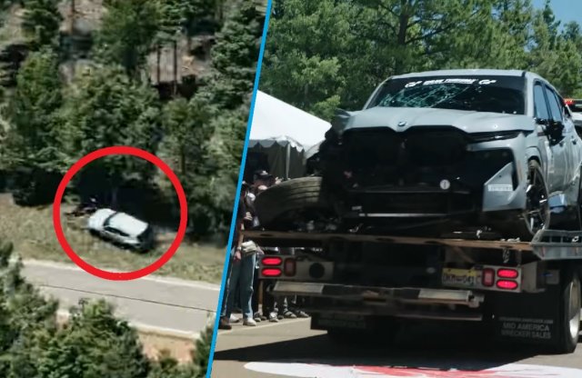 Nem adta ki: szó szerint kettétörte a fát a belecsapódó BMW XM