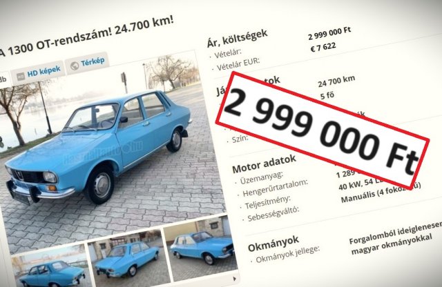 Te adnál 3 millió forintot egy veterán Daciáért?