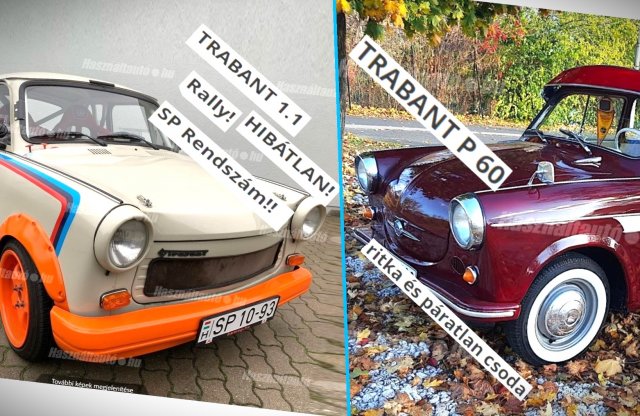 Két Trabantot is hirdetnek ötmillió felett: melyiket vinnéd?