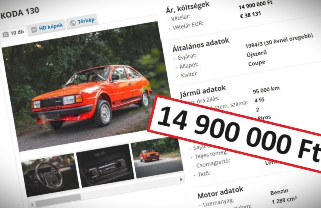 15 milliót kérnek ezért az öreg Škodáért!