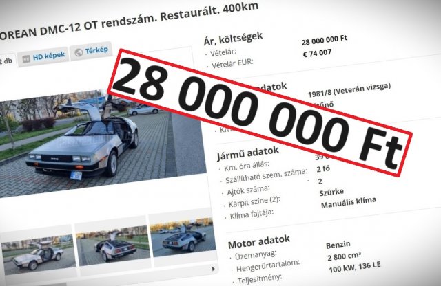 Vissza a jövőbe 28 millió forintért? Magyarországon árulják!