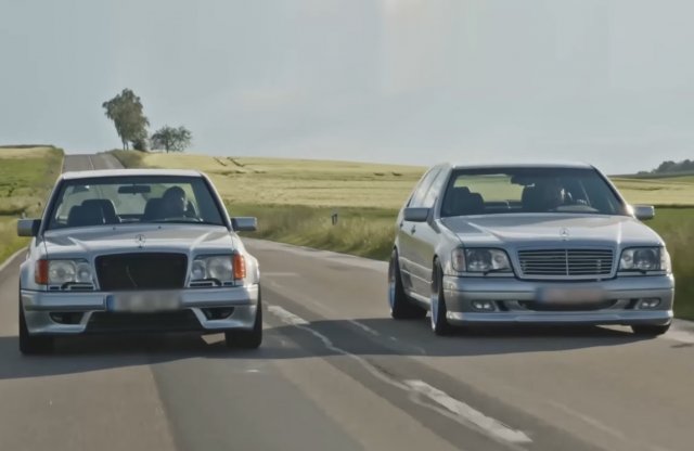 Mindent ver a V12 biturbo W124 az Autobahnon!