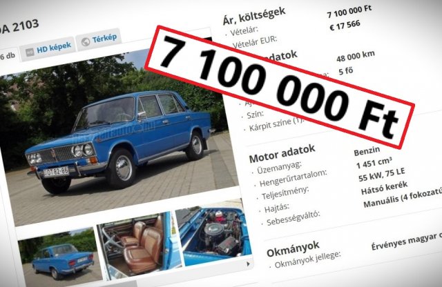 7,1 milliót kérnek ezért a veterán „Ezeröcsiért”