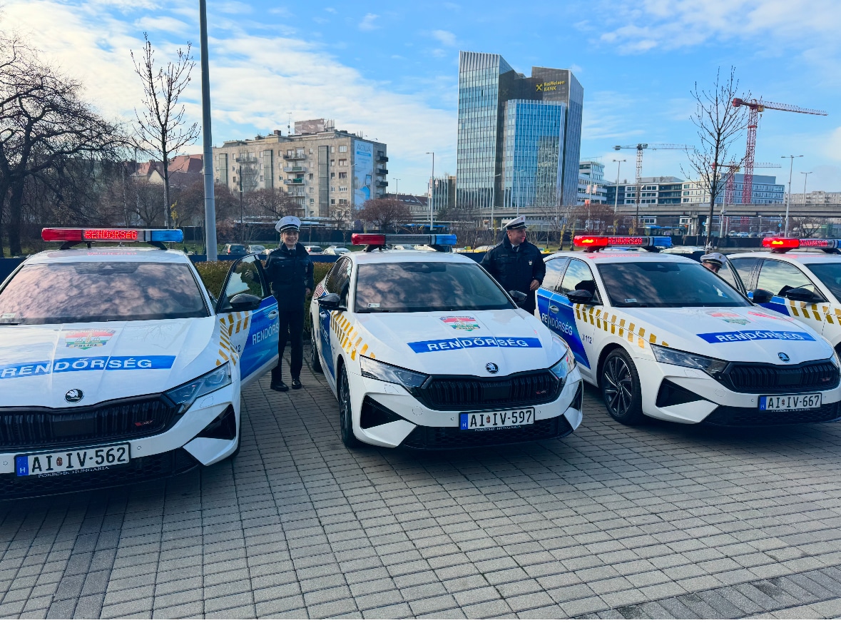 25 darab 265 lóerős Škodát kapott a Magyar Rendőrség