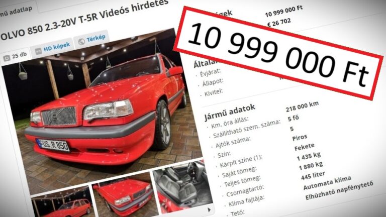 Ennyibe kerül manapság egy 241 lóerős tégla?