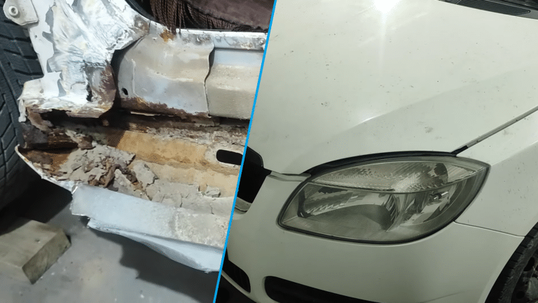 Így porlad el a festék alatt a 15 éves Skoda!