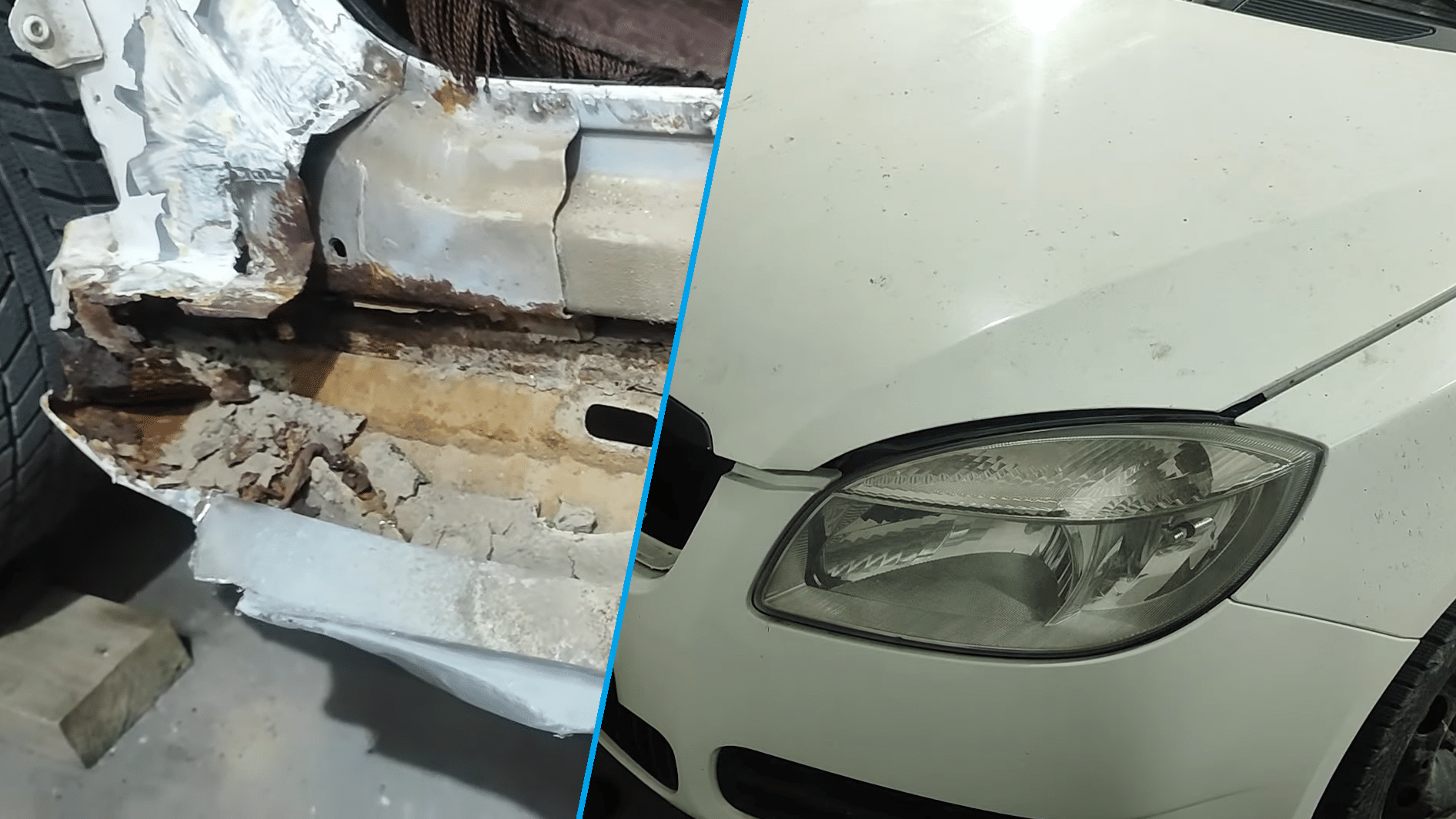 Így porlad el a festék alatt a 15 éves Skoda!