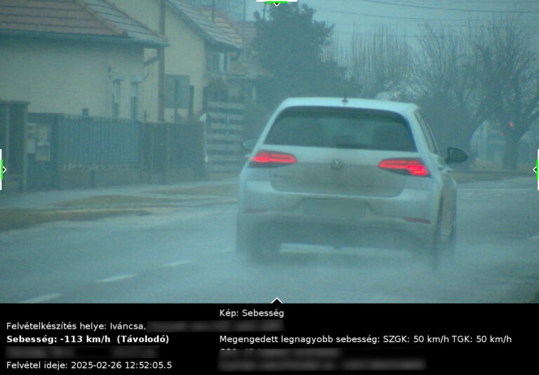 Két órán belül négyszer szaladt bele egy traffipaxba Iváncsán, ennyit fizet!