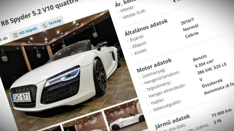 28,9 milliót kérnek ezért a 15 éves Audiért!