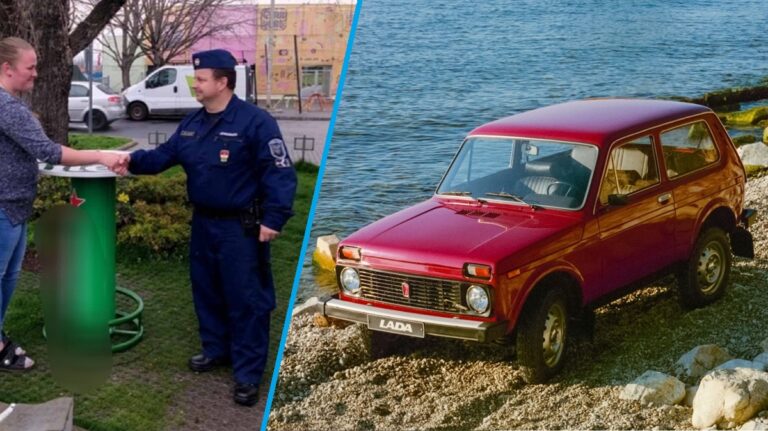Napi abszurd: berakta a Lada Nivába a dohánybolt előtti körasztalt egy férfi, és elhajtott vele